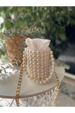 Pearl Cylinder Bag - Pearl Bead Bag - Arev Bags