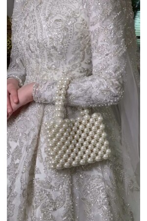 pearl elegant bridal wedding evening dress bag - Miss