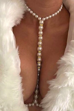 Pearl Low-cut Body Jewelry Bracket Gold - Petek Aksesuar