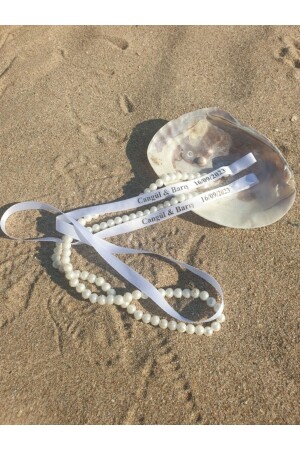 Pearl Named Ring Ribbon Promise - engagement ribbon 9 Color Options with spilled pearls - İsabella Accessories