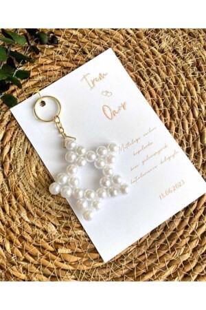Pearl Star Keychain 15 souvenir Promise - Engagement - Henna - Wedding - Birthday - Mawlid Gift - Perle88