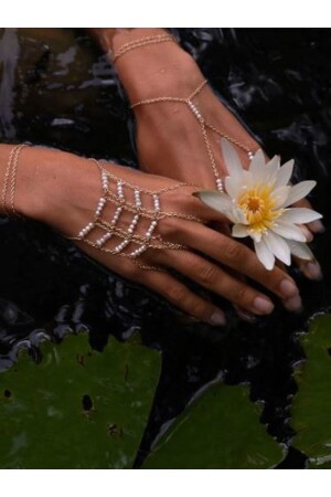 Pearl Stone Hand Chain 2 Pack Shahmaran - Qp Angel's