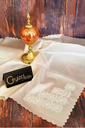 Pearled Bundle - Pearl Embroidered Bridal Bundle - Engagement Bundle - Cream - Çt Çeyizci Tekstil