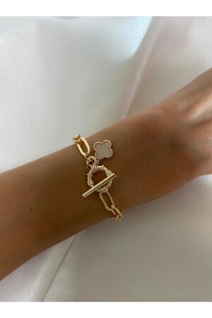 Pearlescent Clover Gold Bracelet - Magicstone