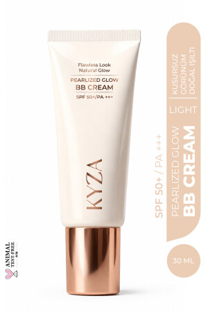 Pearlized Glow BB Cream Light 01 SPF 50+ | Yoğun Işıltılı Cilt Görünümü 30 ml - kyza skin