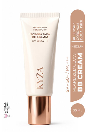Pearlized Glow BB Cream Medium 02 SPF 50+ | Yoğun Işıltılı Cilt Görünümü 30 ml - kyza skin