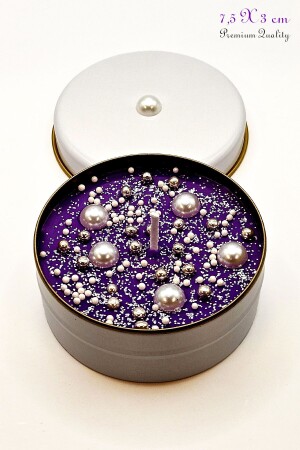 Pearls Love and Money Potion Candle - 3D Pearls in Tin Box H. Walnut Scented Decorative Candle - Ancilla