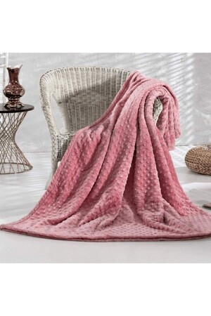 Pearly Pink Double Bud Soft Blanket Merino P18862S8436 - NİVEMESHOME
