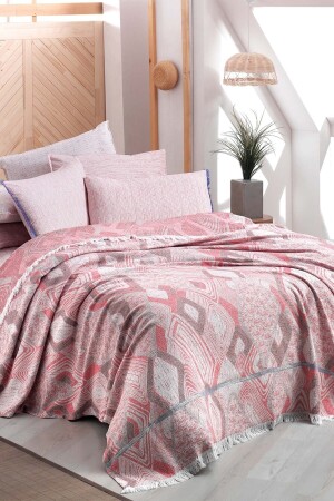Pedro Red Double 100% Cotton Yarn Dyed Pique Set SAREV. 3180568001 - Sarev