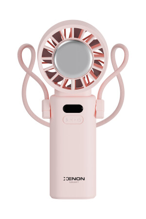Peltier Buz Soğutmalı El Vantilatörü | 100 Kademe, 3600mAh, 8300 RPM, USB-C, Askılı (Pembe-X6111) - Xenon Smart