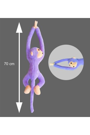 قرد MNZ-Plush، نائم ومتلاعب مع اليدين اللصقية - 70 سم قرد - Sole