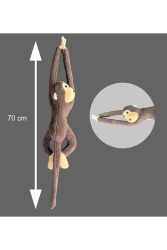 Peluş Maymun, Elleri Yapışabilen Uyku Ve Oyun Arkadaşı -70 Cm monkeysole - Sole