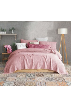 Pembe 4 Katlı Multi Muslin %100 Pamuk Battal Boy Saçaksız 260x240cm - Destinyhometex