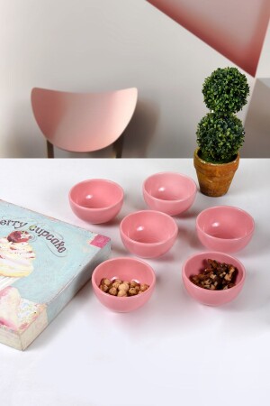 Pembe Bulut Mini Çerezlik - Sosluk 8 Cm 6 Adet KS101008F550A0000000A - Keramika