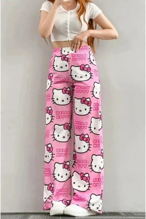 Pembe Hello Kitty Cat Bol Paça Eşofman Altı - Pandy