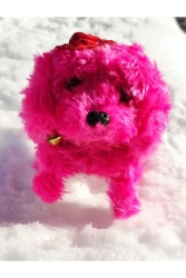Pembe Yürüyen Havlayan Sevimli Pilli Peluş Köpek F355 - Mia