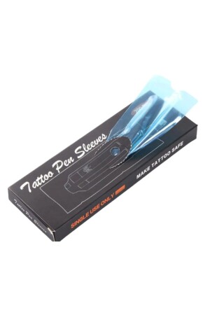 Pen Tattoo Machine Protective Bag - Tattoo Pen Sleeves 53x165 mm Blue - 200 Pieces - Agila