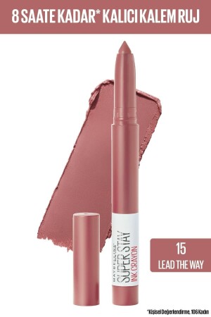 Pencil Lipstick - Sw Superstay Ink Crayon 15 Lead the Way 30174184 - Maybelline New York