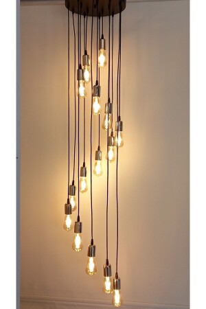 Pendant Lamp 15pcs Copper Retro Chandelier ZM00172 - ZM AYDINLATMA