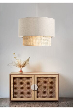 Pendant Lamp Chandelier with Cream Melted Headboard with Inner Fabric Ayd-3628 - Homing