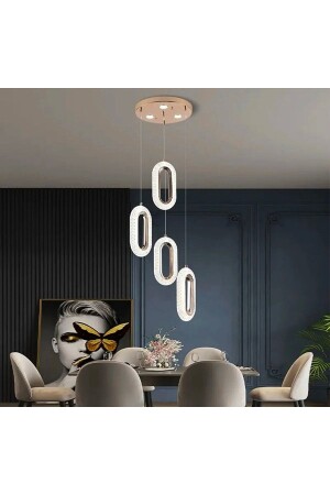 Pendant Lamp LED Chandelier Quadruple Pendant Lamp LED Chandelier Gold Yellow Multistage 3 Colors burenze1087 - burenze