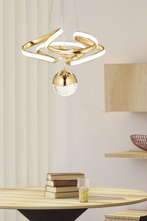 Pendant Lamp Power Led Chandelier Concept Product Gold Yellow Led Chandelier fico0041 - Fico Home