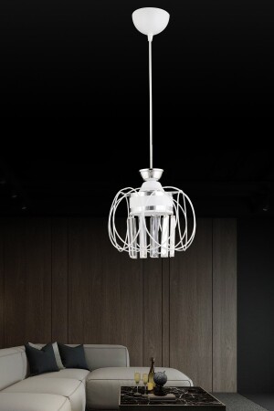 Pendant Lamp Tray White Single Sapphire Yellow Crystal Stone Luxury Chandelier AK00047 - Kraliçe