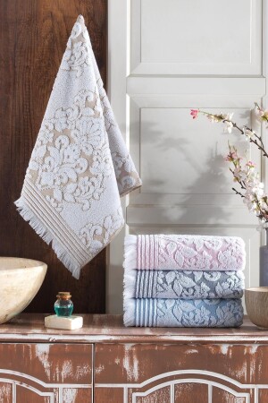 Penta Set of 3 50x90 Cm Hand and Face Towels - Riva