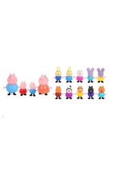 Peppa Pig Action Figure - Domuz Peppa Ailesi Aksion Figür Tam Set 14'lü PeppaPig14lü - Schulzz
