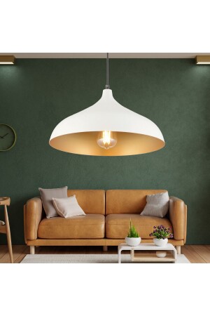 Pera White Single Modern Retro Pendant Lamp Living Room Chandelier 3332-01-WH - Apliqa