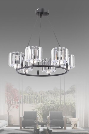 Peri 6 Lı Modern Kristalli Sarkıt Avize PERİ 6 LI - ESSLİGHT