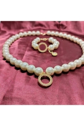 Perlen- und Viertelarmband- und Halsketten-Set - Kayalaraksesuar