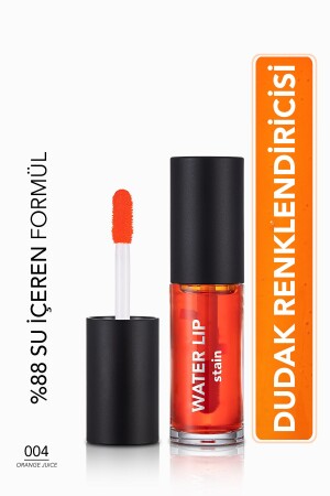 Permanente matte Lippentönung (Orange) – Water Lip Stain – 004 Orange Juice – 8682536042192 - Flormar