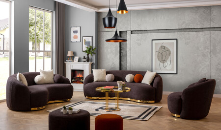Peroni Black Sofa Set - Cadde Yıldız