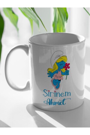 Personalisierte bedruckte Tasse mit Schlumpfmotiv als Geschenk - Mutluyol