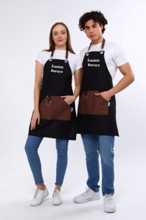 Personalisierte, mit Namen bestickte Schürze für Küche, Café, Chef, Barista, Kellner, Florist, Friseur, Schürze, 1 Stück - Monki Haus