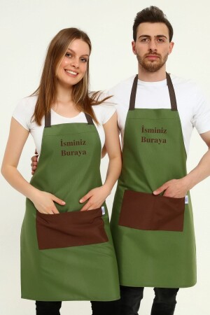 Personalisierte, mit Namen bestickte Schürze für Küche, Café, Koch, Barista, Kellner, Florist, Friseur, Schürze, 1 Stück. NB - Monki Haus