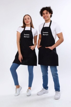 Personalisierte, mit Namen bestickte Schürze für Küche, Café, Koch, Barista, Kellner, Florist, Friseur, Schürze, 1 Stück. NB - Monki Haus
