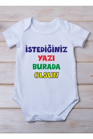 Personalisierter Baby-Body aus Baumwolle mit Namensaufschrift - Space Dress