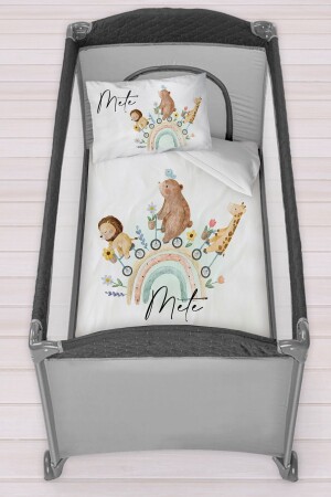 Personalisiertes 75x120 Park Bed Crib Bettbezug-Set park-13241326164 - Homamia