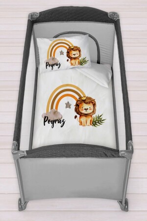 Personalisiertes 75x120 Park-Bettbezug-Set für Kinderbetten - Homamia