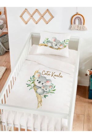Personalisiertes Babybettbezug-Set aus 100 % Baumwolle Koala hmm-bebek-001-42 - Homamia