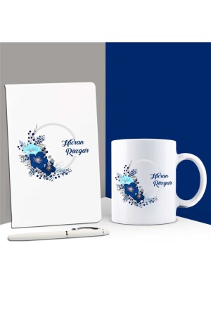 Personalisiertes Set aus Notizbuch, Tasse und Stift mit Namen 85962 - Ejoya