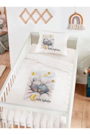 Personalized 100% Cotton Baby Duvet Cover Set Bear hmm-bebek-001-57 - Homamia