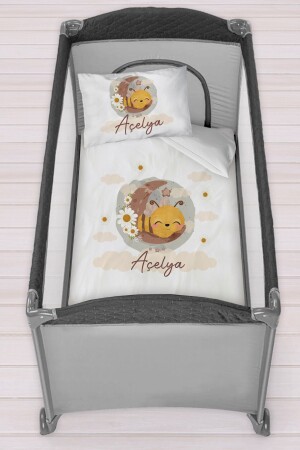 Personalized 75x120 Park Bed Crib Duvet Cover Set Arı park-285374638003 - Homamia