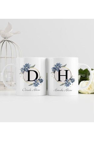 Personalized Double White Mug with Names and Initials - 1 Bitmeden128041 - Bk Gift