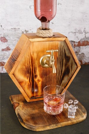 Personalized Handcrafted Natural Wood Pine Wood Single Drink Stand FCC0001 - Adil Baba