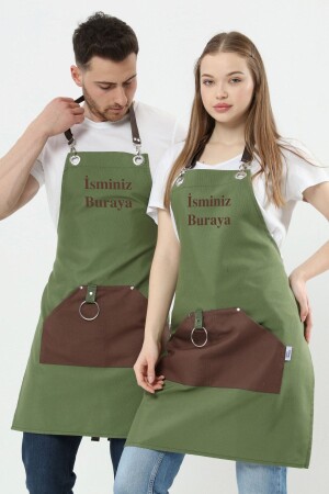 Personalized Name Embroidered Apron Kitchen Cafe Chef Barista Waiter Florist Hairdresser Apron 1 Piece - Monki Haus