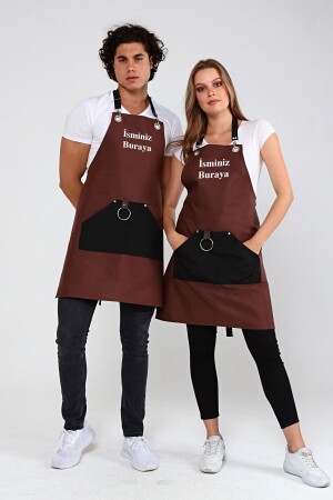 Personalized Name Embroidered Apron Kitchen Cafe Chef Barista Waiter Florist Hairdresser Apron 1 Piece - Monki Haus