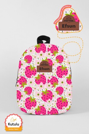 Personalized Named - Strawberry Garden 0-8 Years - Nursery-Kindergarten Children's Backpack - Minilee